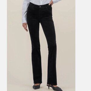 KUT From The Kloth Pants 12 Black Karen Baby Bootcut Corduroy Pants NWT